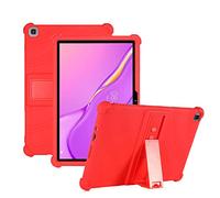 C/N Coque pour Lenovo Tab P11, Silicone Antichoc Léger Housse de Protection avec Support Stand pour Lenovo Tab P11, Rouge
