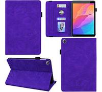 C/N DodoBuy Coque pour Huawei MatePad T8 8 Pouces Tablet, Mandala Modèle Flip Smart Cover Housse Étui Case PU Cuir Multi-Angle Supporter avec Carte de Crédit Fentes - Violet