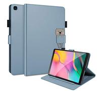 C/N DodoBuy Coque pour Huawei MediaPad M5 10/10 Pro 10,8" Tablet, Dessin Animé Animal Modèle Magnétique Flip Wallet Protection Smart Cover Housse Étui Case PU Cuir Supporter - Bleu Chien