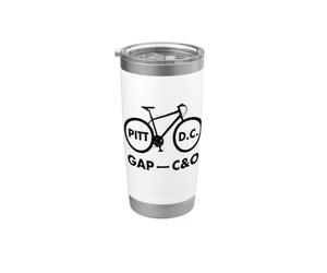 C&O Canal Towpath - GAP Pittsburgh Washington D.C. Gobelet isotherme en acier inoxydable double paroi