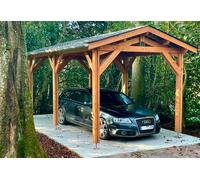 C.P.B.F Carport simple en bois Douglas 6 poteaux sans couverture - 13 à 26 m² - V2P30x45
