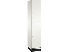 C+P - Casier double étage Cambio - 1 compartiment - Corps blanc pur/porte blanche - Largeur 400 mm