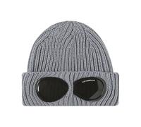 C.p. Company - Béanie côtelée avec détail lunettes - Femme - Accessoires - Gris - Taille: ONE Size