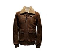 C.p. Company - Blouson en Cuir Bomber - Homme - Vestes - Brun - Taille: M