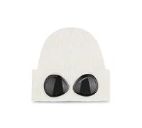 C.p. Company - Bonnet Beanie avec Design Goggle - Homme - Accessoires - Blanc - Taille: ONE Size