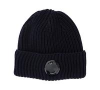 C.p. Company - Bonnet en laine mérinos extrafine - Homme - Accessoires - Bleu - Taille: ONE Size