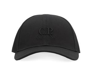 C.p. Company - Casquette de Baseball avec Logo en Gabardine de Coton - Homme - Accessoires - Noir - Taille: ONE Size