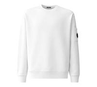 C.p. Company - Cotton Diagonal Fleece Crewneck Lens SweaT-shirt - Homme - Sweatshirts et sweats à capuche - Blanc - Taille: XL