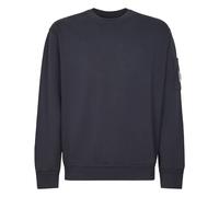 C.p. Company - Cotton Diagonal Fleece Crewneck Lens SweaT-shirt - Homme - Sweatshirts et sweats à capuche - Bleu - Taille: M