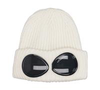C.p. Company - Extra Fine Merino Wool Goggle Beanie - Homme - Accessoires - Blanc - Taille: ONE Size