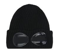 C.p. Company - Extra Fine Merino Wool Goggle Beanie - Homme - Accessoires - Noir - Taille: ONE Size