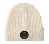 C.p. Company - Extrafine Merino Wool Lens Beanie - Homme - Accessoires - Blanc - Taille: ONE Size