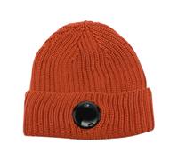 C.p. Company - Extrafine Merino Wool Lens Beanie - Homme - Accessoires - Brun - Taille: ONE Size