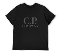 C.P Company Front T-Shirt Graphic Mens Basic Black Unisex Cotton Casual Tee M