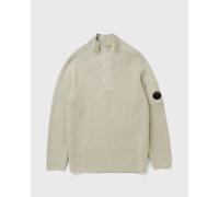 C.P. Company FULL RIB COTTON HALF BUTTON LENS SWEATER men Sweatshirts grey taille: L