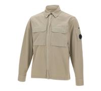C.p. Company - Gabardine Zipped Lens Overshirt - Homme - Vestes - Beige - Taille: XL