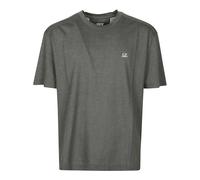 C.p. Company, Homme, Tops, Gris, Taille: M 20/1 Jersey Plated Logo T-Shirt
