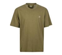 C.p. Company, Homme, Tops, Vert, Taille: M 20/1 Jersey Plated Logo T-Shirt