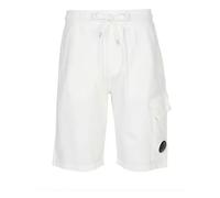 C.p. Company, Homme, Shorts, Blanc, Taille: M Light Fleece Cargo Lens Sweatshorts