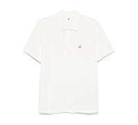 C.p. Company - Polo à Manches Courtes et Poignets Côtelés - Homme - Tops - Blanc - Taille: M