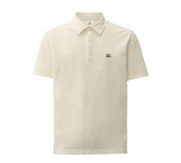 C.p. Company - Polo Blanc Coton Stretch Piqué - Homme - Tops - Blanc - Taille: M