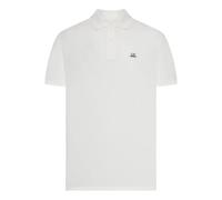 C.p. Company - Polo Manches Courtes en Piqué Stretch - Homme - Tops - Blanc - Taille: L