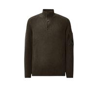 C.p. Company - Pull à demi-boutons en coton côtelé intégral avec lentille - Homme - Tops - Vert - Taille: L