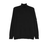 C.p. Company - Pull Col Roulé Noir en Laine - Homme - Pulls - Noir - Taille: S