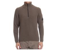 C.p. Company - Pull d`hiver en maille avec détail de lentille CP - Homme - Pulls - Brun - Taille: XL