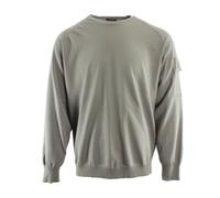 C.p. Company - Pull en mélange de coton avec patch logo - Homme - Pulls - Gris - Taille: 2XL