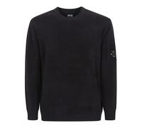C.p. Company - Pull ras du cou en chenille de coton - Homme - Pulls - Noir - Taille: L