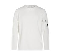 C.p. Company - Pull ras du cou en coton chenille - Homme - Pulls - Blanc - Taille: XL