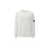 C.p. Company - Pull Ras du Cou en Crêpe de Coton avec Lentille - Homme - Sweatshirts et sweats à capuche - Blanc - Taille: XL