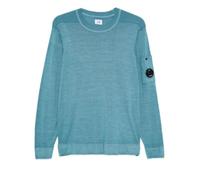 C.p. Company - Pull Ras du Cou en Laine Mérinos - Homme - Pulls - Bleu - Taille: XL