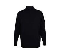 C.p. Company - Sea Island Half-Zip Lens Knit - Homme - Pulls - Noir - Taille: 2XL