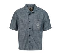 C.p. Company - Short Sleeve Shirt - Homme - Chemises - Bleu - Taille: S