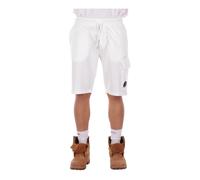C.p. Company, Homme, Shorts, Blanc, Taille: M Light Fleece Cargo Lens Sweatshorts