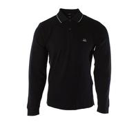 C.p. Company - Stretch Piquet Long Sleeve Polo - Homme - Tops - Bleu - Taille: S