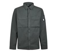 C.p. Company - Surchemise zippée à verre en gabardine - Homme - Vestes - Gris - Taille: XL