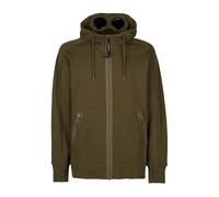 C.p. Company - Sweat à capuche polaire Diagonal avec lunettes - Homme - Sweatshirts et sweats à capuche - Vert - Taille: L