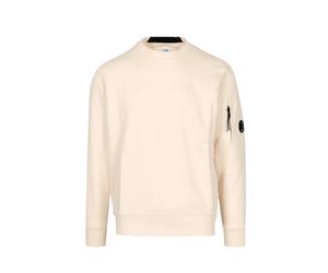 C.p. Company - SweaT-shirt à col rond en diagonale - Homme - Pulls - Beige - Taille: 2XL