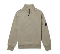 C.p. Company - SweaT-shirt à demi-zip en molleton texturé Diagonal Raised Fleece - Homme - Sweatshirts et sweats à capuche - Beige - Taille: XL