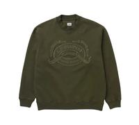 C.P. Company COTTON FLEECE CREWNECK LOGO SWEATSHIRT men Sweatshirts green taille: XL