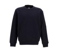 C.p. Company - SweaT-shirt ras du cou en molleton diagonale avec verre - Homme - Sweatshirts et sweats à capuche - Bleu - Taille: 3XL