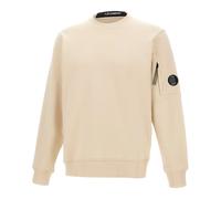 C.p. Company - SweaT-shirt ras du cou en molleton gratté en diagonale - Homme - Pulls - Beige - Taille: S