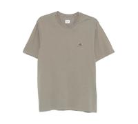 C.p. Company - T-shirt à manches courtes 30/1 Jersey avec patch logo - Homme - Tops - Gris - Taille: XL