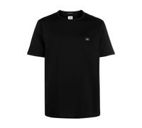 C.p. Company - T-shirt Jersey Noir avec Patch Logo - Homme - Tops - Noir - Taille: L