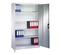 C + P Möbelsysteme Armoire à dossiers C+P Acurado avec portes battantes, 5 hauteurs de classeurs, H1950xL1200xP600mm Façade gris clair Corps gris clair Quantité:1