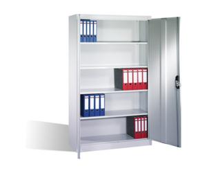 C + P Möbelsysteme Armoire à dossiers C+P Acurado avec portes battantes, 5 hauteurs de classeurs, H1950xL1200xP400mm Façade gris clair Corps gris clair Quantité:1