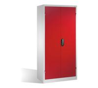 C + P Möbelsysteme Armoire à outils C+P à portes battantes, 3 tablettes et 3 tiroirs, H1950xL930xP500mm Façade rouge ru orps gris clair Quantité:1